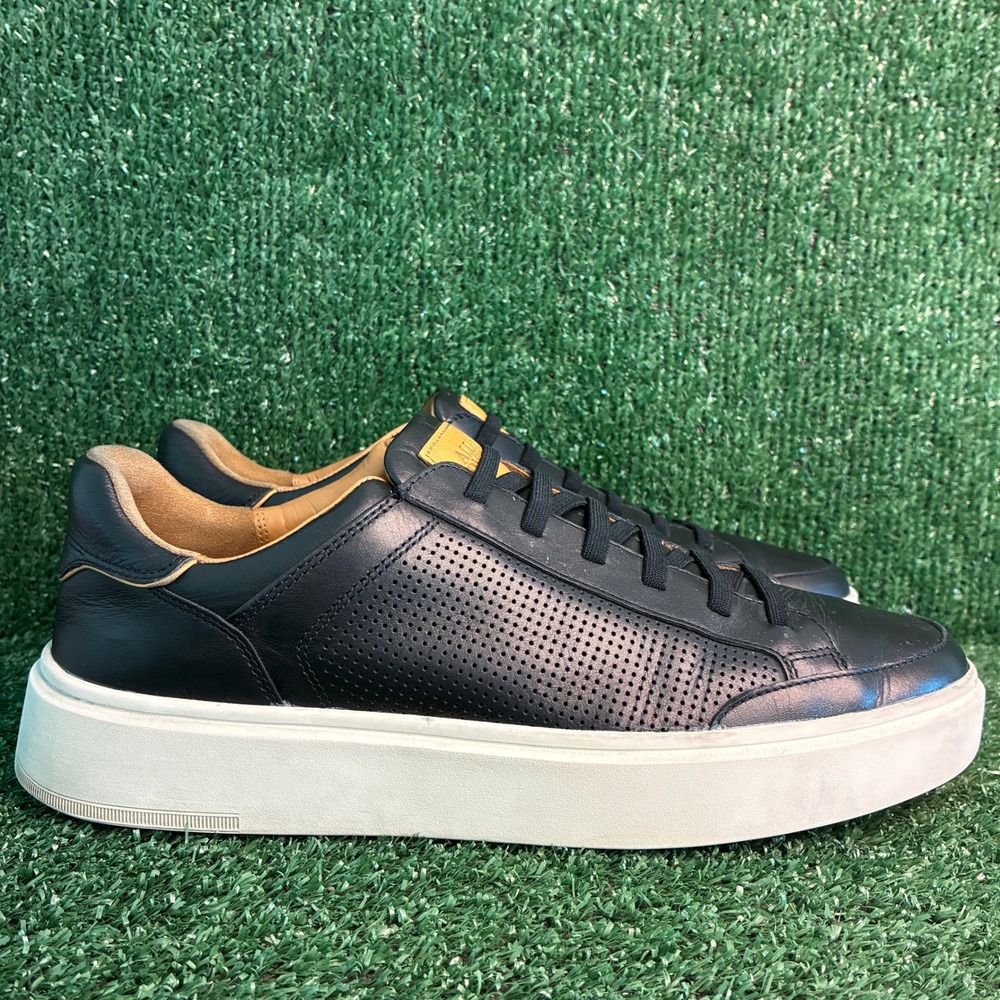 Allen Edmonds Oliver Perforated Leather Casual Minimalist Sneaker Black Mens 10D